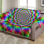 Spiky Psychedelic Optical Illusion Loveseat Protector