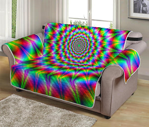 Spiky Psychedelic Optical Illusion Loveseat Protector