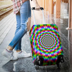 Spiky Psychedelic Optical Illusion Luggage Cover GearFrost