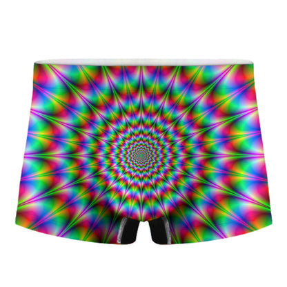 Spiky Psychedelic Optical Illusion Men's Boxer Briefs