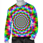 Spiky Psychedelic Optical Illusion Men's Crewneck Sweatshirt GearFrost