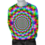Spiky Psychedelic Optical Illusion Men's Crewneck Sweatshirt GearFrost