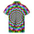 Spiky Psychedelic Optical Illusion Men's Short Sleeve Shirt
