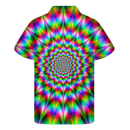 Spiky Psychedelic Optical Illusion Men's Short Sleeve Shirt