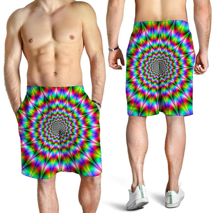 Spiky Psychedelic Optical Illusion Men's Shorts