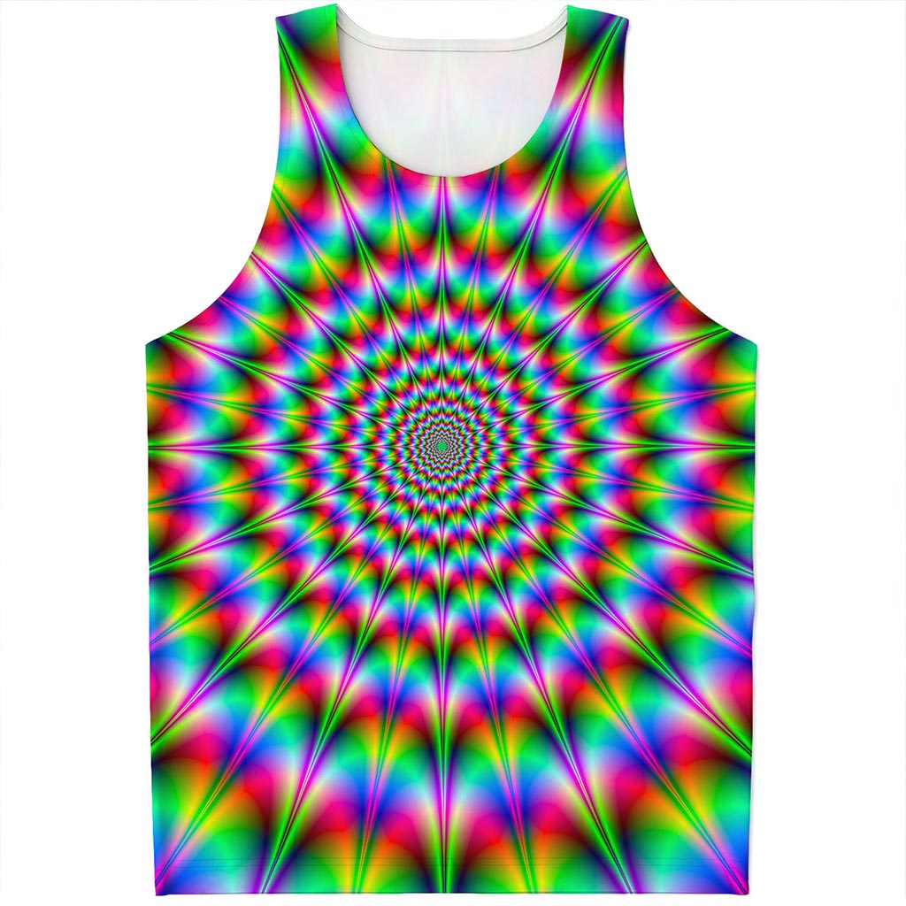 Spiky Psychedelic Optical Illusion Men's Tank Top