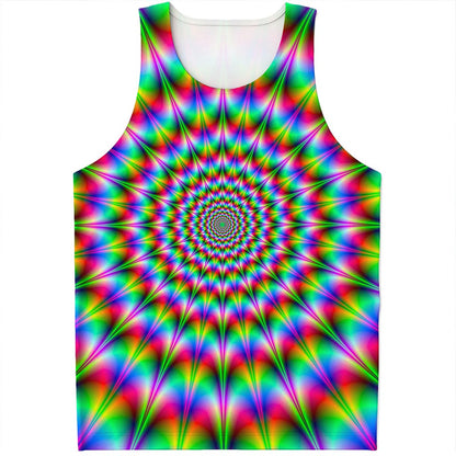 Spiky Psychedelic Optical Illusion Men's Tank Top