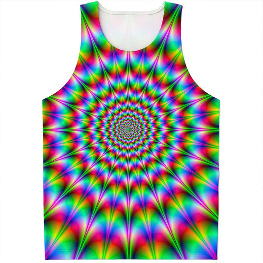 Spiky Psychedelic Optical Illusion Men's Tank Top