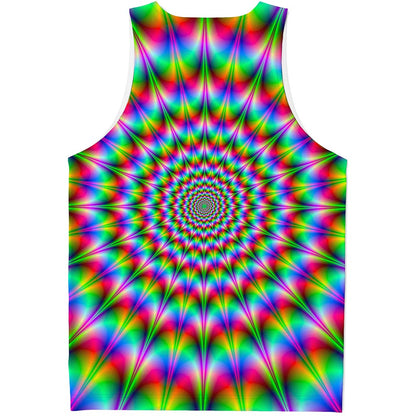 Spiky Psychedelic Optical Illusion Men's Tank Top