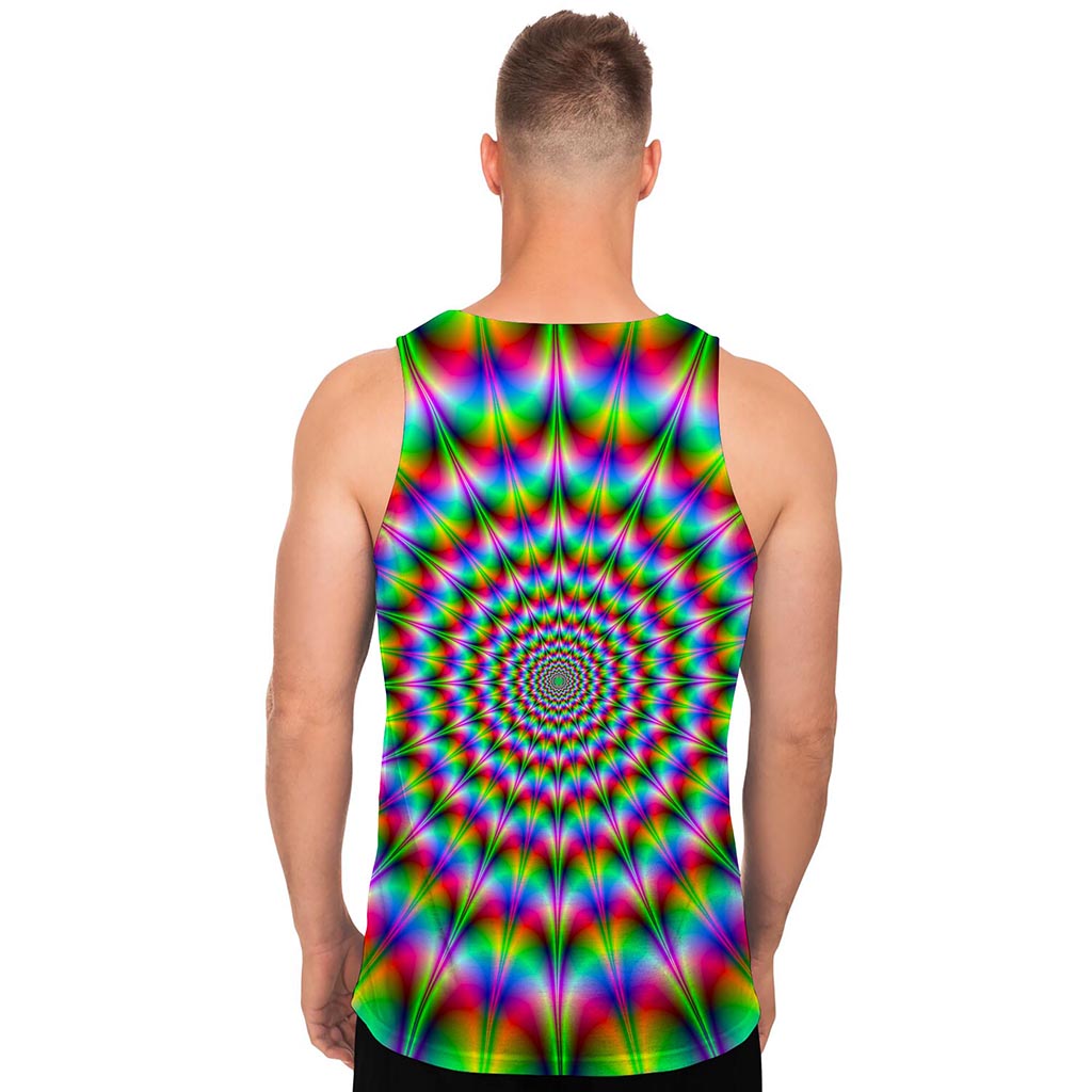 Spiky Psychedelic Optical Illusion Men's Tank Top