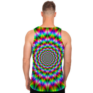 Spiky Psychedelic Optical Illusion Men's Tank Top