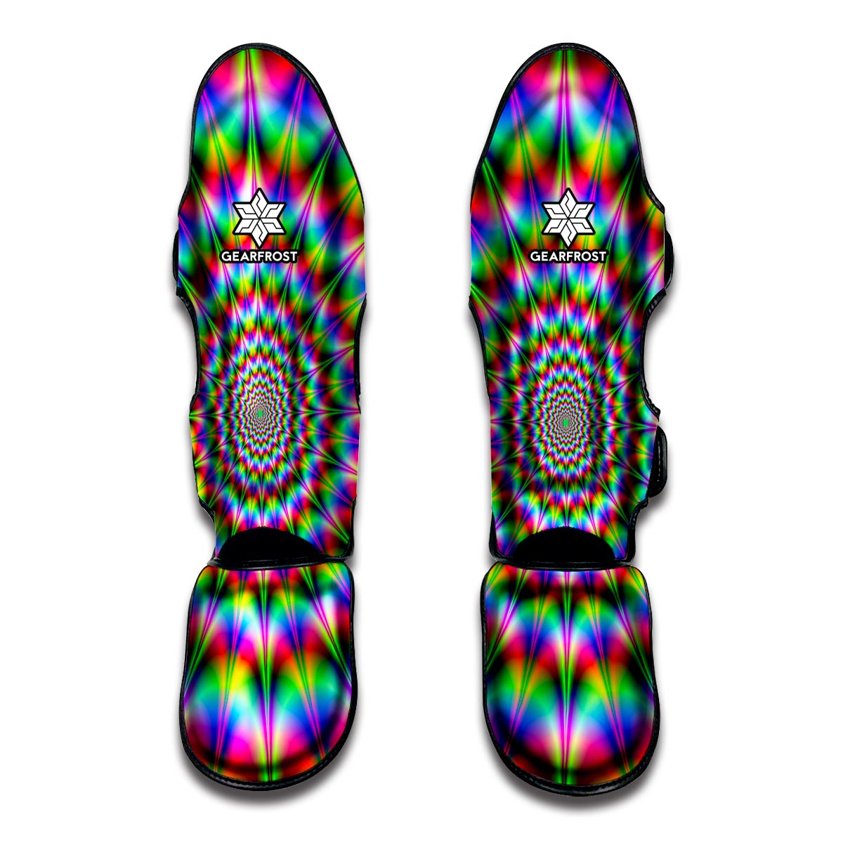 Spiky Psychedelic Optical Illusion Muay Thai Shin Guard