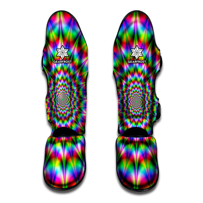 Spiky Psychedelic Optical Illusion Muay Thai Shin Guard