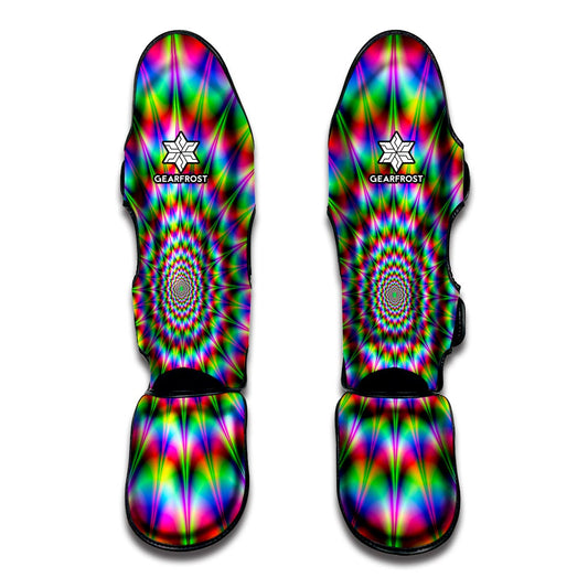 Spiky Psychedelic Optical Illusion Muay Thai Shin Guard