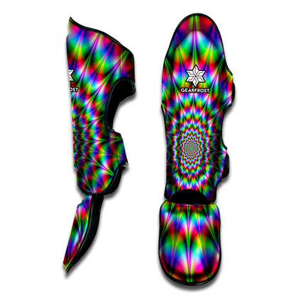 Spiky Psychedelic Optical Illusion Muay Thai Shin Guard