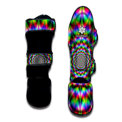 Spiky Psychedelic Optical Illusion Muay Thai Shin Guard
