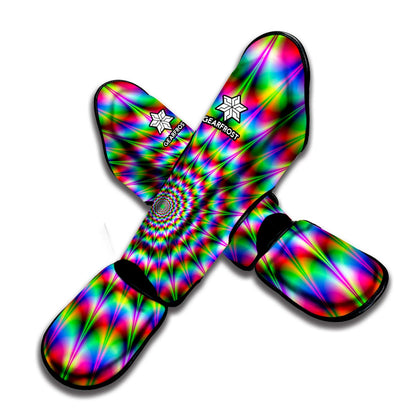 Spiky Psychedelic Optical Illusion Muay Thai Shin Guard