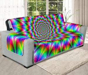 Spiky Psychedelic Optical Illusion Oversized Sofa Protector