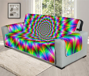 Spiky Psychedelic Optical Illusion Oversized Sofa Protector