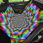 Spiky Psychedelic Optical Illusion Pet Car Back Seat Cover