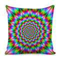 Spiky Psychedelic Optical Illusion Pillow Cover