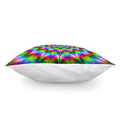 Spiky Psychedelic Optical Illusion Pillow Cover
