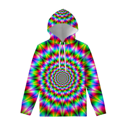 Spiky Psychedelic Optical Illusion Pullover Hoodie