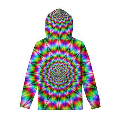 Spiky Psychedelic Optical Illusion Pullover Hoodie