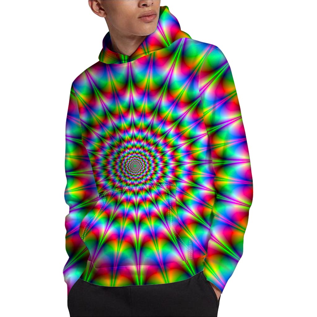 Spiky Psychedelic Optical Illusion Pullover Hoodie