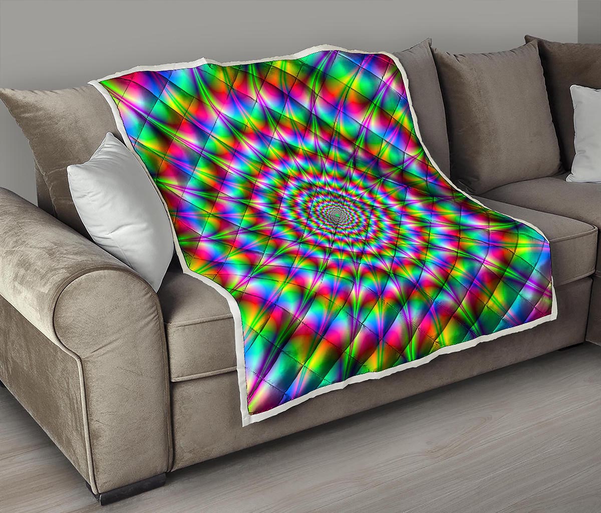 Spiky Psychedelic Optical Illusion Quilt