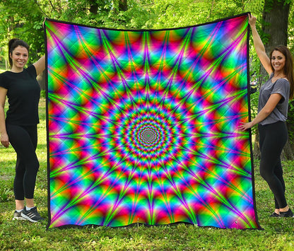 Spiky Psychedelic Optical Illusion Quilt