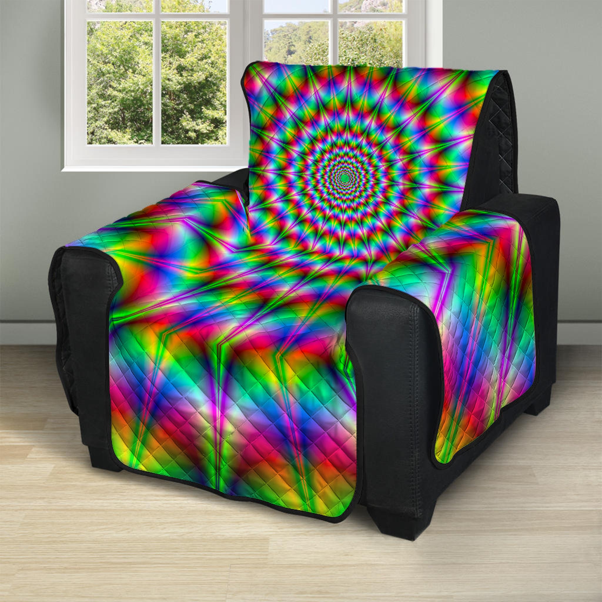 Spiky Psychedelic Optical Illusion Recliner Protector