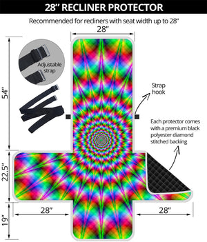 Spiky Psychedelic Optical Illusion Recliner Protector