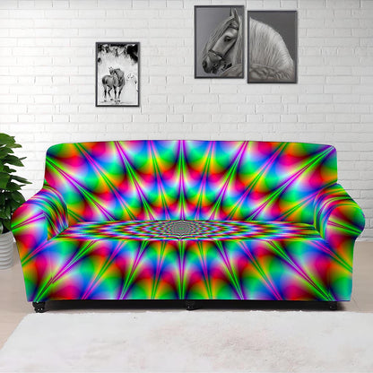 Spiky Psychedelic Optical Illusion Sofa Cover
