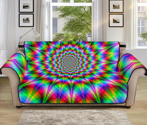 Spiky Psychedelic Optical Illusion Sofa Protector