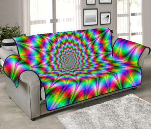 Spiky Psychedelic Optical Illusion Sofa Protector