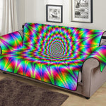 Spiky Psychedelic Optical Illusion Sofa Protector