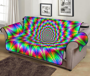 Spiky Psychedelic Optical Illusion Sofa Protector