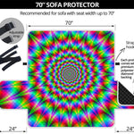 Spiky Psychedelic Optical Illusion Sofa Protector