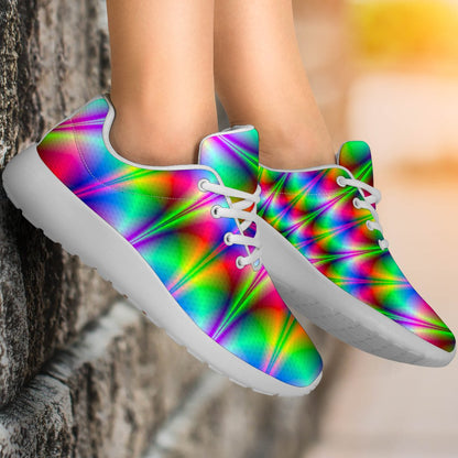 Spiky Psychedelic Optical Illusion Sport Shoes GearFrost