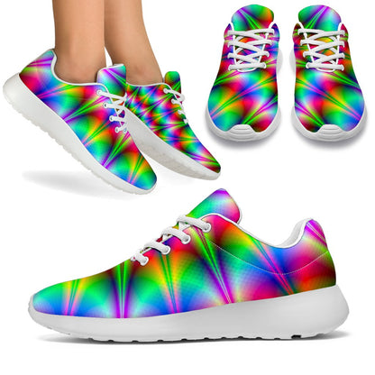 Spiky Psychedelic Optical Illusion Sport Shoes GearFrost