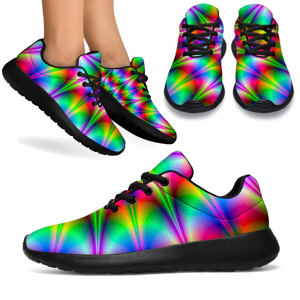 Spiky Psychedelic Optical Illusion Sport Shoes GearFrost