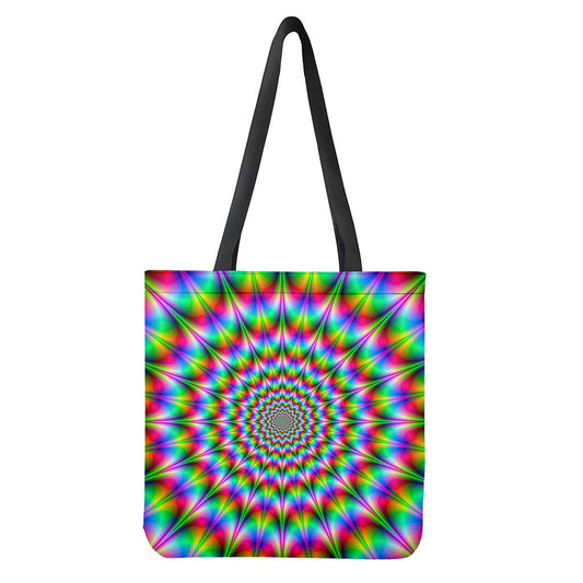 Spiky Psychedelic Optical Illusion Tote Bag
