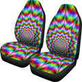 Spiky Psychedelic Optical Illusion Universal Fit Car Seat Covers