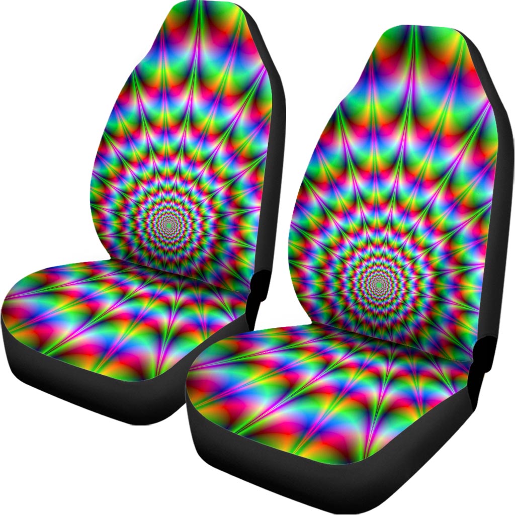 Spiky Psychedelic Optical Illusion Universal Fit Car Seat Covers