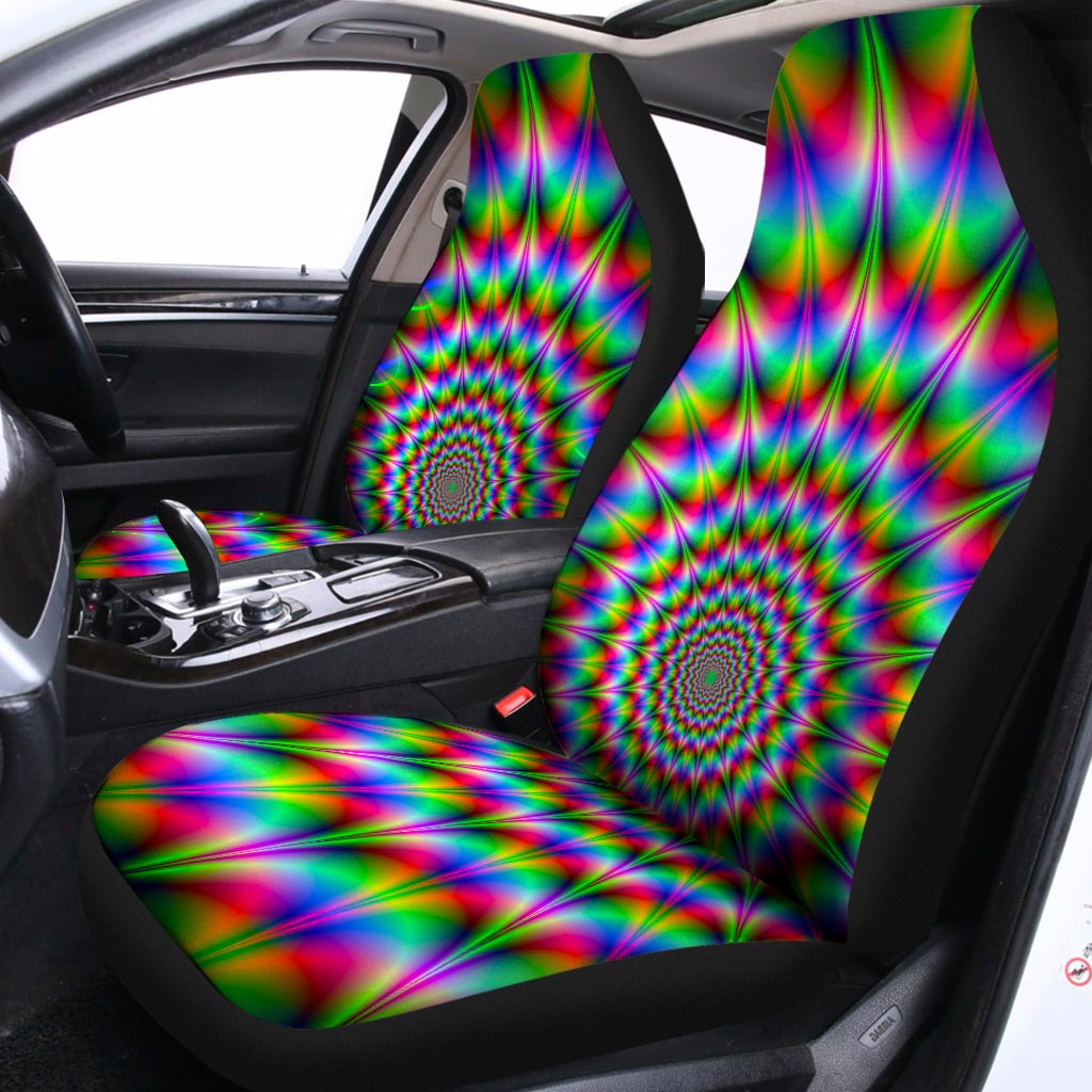 Spiky Psychedelic Optical Illusion Universal Fit Car Seat Covers