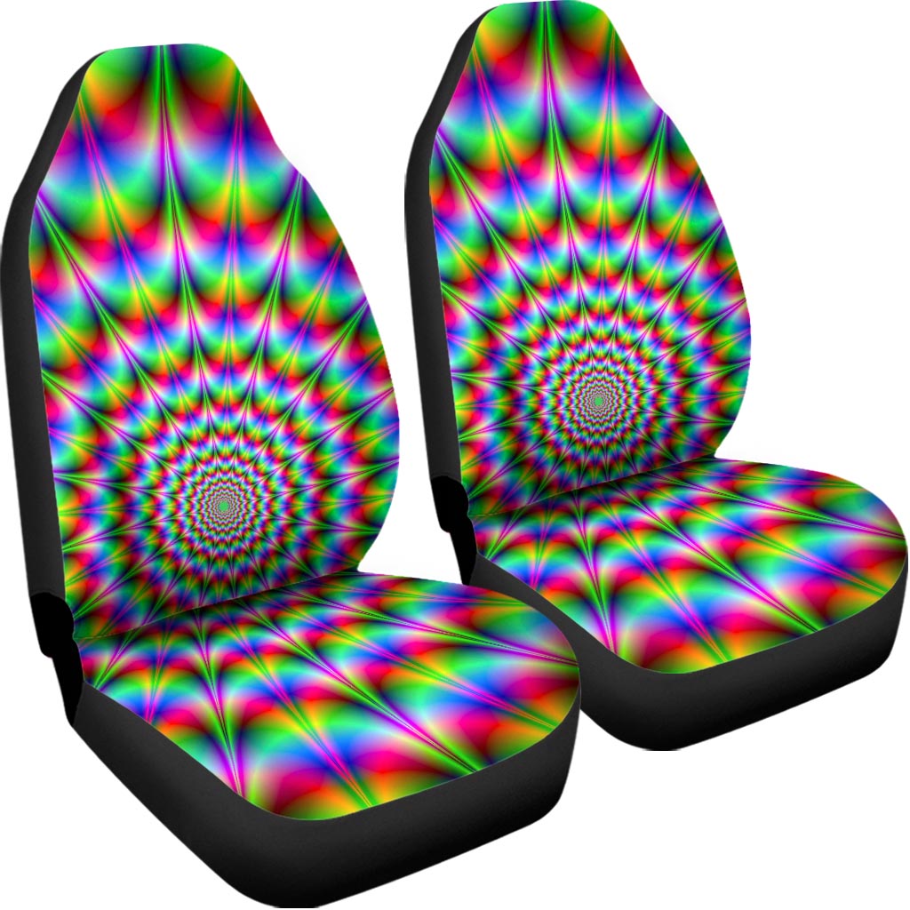 Spiky Psychedelic Optical Illusion Universal Fit Car Seat Covers