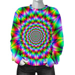 Spiky Psychedelic Optical Illusion Women's Crewneck Sweatshirt GearFrost