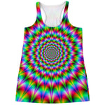 Spiky Psychedelic Optical Illusion Women's Racerback Tank Top