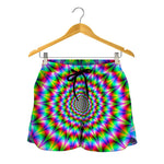 Spiky Psychedelic Optical Illusion Women's Shorts
